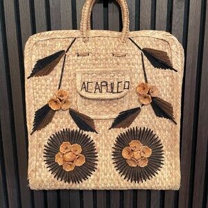 Vintage Rattan Acapulco Tote/Travel Bag/Purse